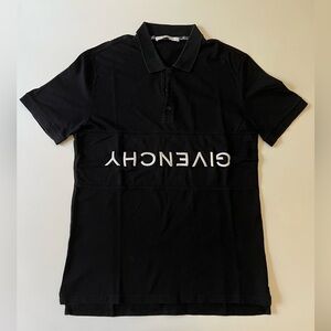 Givenchy Black Polo White Inverted Logo
